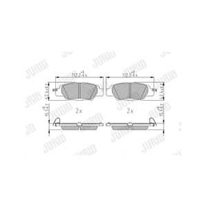 Bromsbeläggsats, Bakaxel, mazda cx-5, KAY02648Z