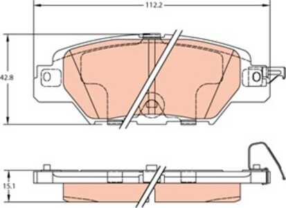 Bromsbeläggsats, Bakaxel, mazda cx-5, cx-5 van, KAY0-26-48Z