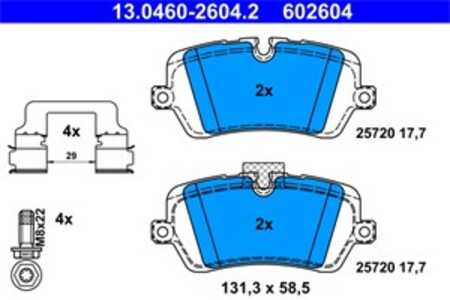 Bromsbeläggsats, Bakaxel, land rover, LR036574, LR065492, LR068303, LR079910, LR079935, LR084118, LR106326, LR108260, LR123717