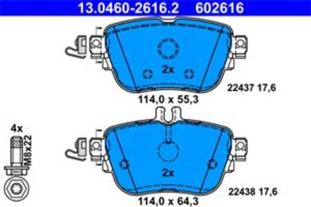 Bromsbeläggsats, Bakaxel, mercedes-benz, 000 420 60 00, 000 420 97 00, 000 420 98 00, A 000 420 60 00, A 000 420 97 00, A 000 4