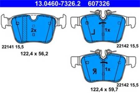 Bromsbeläggsats, Bakaxel, jaguar,land rover,polestar,volvo, 31445621, 31445622, 31471265, 31471266, 32233035, J9C 14009, LR0613