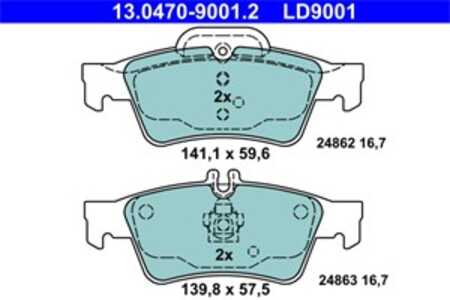 Bromsbeläggsats, Bakaxel, mercedes-benz e-klass [w212], e-klass t-model [s212], 005 420 79 20, 005 420 93 20, 005 420 94 20, 00