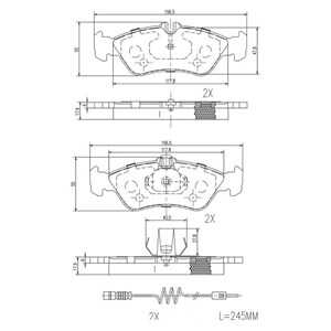 Bromsbeläggsats, Bakaxel, mercedes-benz,vw, 002 420 40 20, 002 420 60 20, 004 420 18 20, 004 420 27 20, 2D0 698 451, A 002 420 