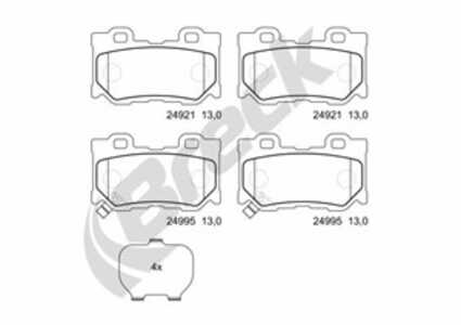 Bromsbeläggsats, Bakaxel, infiniti,nissan, D40604GH0A, D4060JL00A, D4060JL00E, D4060JL00J, D4060JL00K