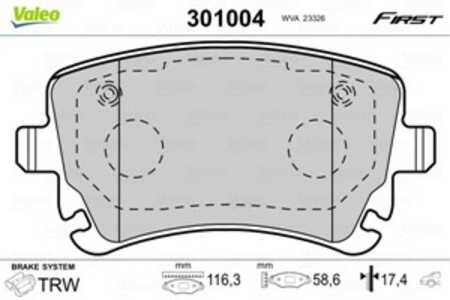 Bromsbeläggsats, Bakaxel, audi,vw, 3W0698451J, 3W5698451B, 4B3698451, 4B3698451A, 4E0698451, 4E0698451A, 4E4698451A, 4F0698451,