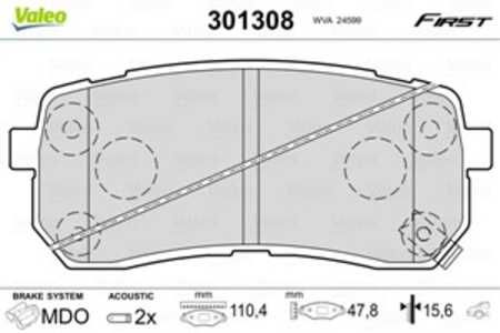 Bromsbeläggsats, Bakaxel, hyundai h-1 cargo, h-1 travel, ix55, kia carnival / grand carnival iii, 583023JA50, 58302-3JA50, 5830