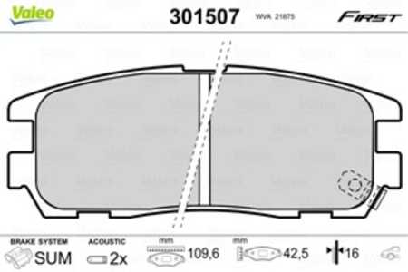 Bromsbeläggsats, Bakaxel, isuzu,opel,vauxhall, 1605019, 1605020, 1605851, 8970352660, 8-97035-266-0, 8970392690, 8-97039-269-0,