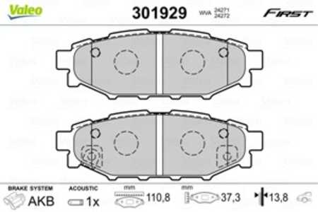 Bromsbeläggsats, Bakaxel, subaru,toyota, 26696AG000, 26696AG010, 26696-AG010, 26696AG030, 26696-AG030, 26696AG031, 26696-AG031,