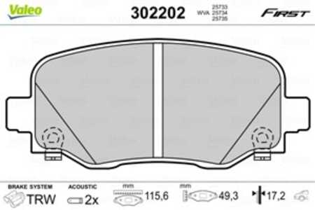 Bromsbeläggsats, Bakaxel, fiat 500x, jeep compass, renegade suv, 77367145, 77367417, 77368077