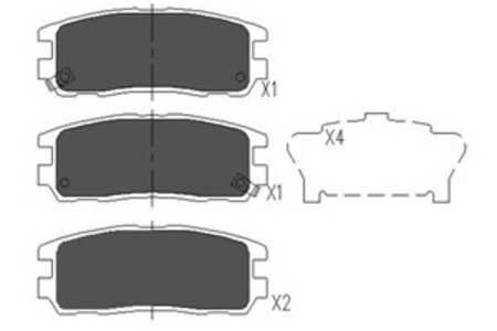 Bromsbeläggsats, Bakaxel, isuzu,opel,vauxhall, 1605851, 3502150K00, 3502277, 8970352660, 8970392690, 8970392691, 8970700800, 89