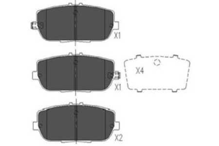 Bromsbeläggsats, Bakaxel, mazda mx-5 iii, mx-5 iv, mx-5 rf targa, N2Y32648Z, N2Y32648ZA, NFY72643Z, NFY72648Z, NFZ72643Z, QNC14