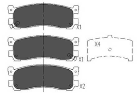 Bromsbeläggsats, Bakaxel, mazda xedos 9, AY060MA008, T0Y02643Z, TA012643Z, TA012648Z, TAY22643Z, TAY22648Z, TBY72643Z, TCY12643