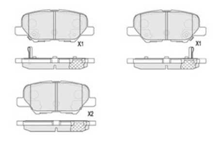 Bromsbeläggsats, Bakaxel, mazda 6 kombi, 6 sedan, 6 skåp / kombi, mitsubishi asx, asx van, outlander iii, outlander van iii, 46