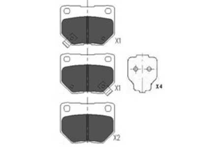 Bromsbeläggsats, Bakaxel, nissan 300zx, subaru impreza kombi, impreza sedan, 26696FA000, 26696FA020, 26696FE060, 26696FE070, 44