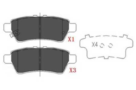 Bromsbeläggsats, Bakaxel, nissan pathfinder iii, pathfinder van iii, 44060EA090, 44060EA091, 44060EB325, D4060EB300