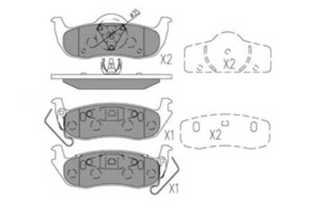 Bromsbeläggsats, Bakaxel, infiniti qx56, nissan armada, titan, 440607S025, 44060ZC025, 44060ZC026, D40609FE0A