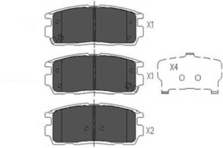 Bromsbeläggsats, Bakaxel, chevrolet captiva, captiva sport, captiva van, equinox, opel antara a, suzuki xl7, vauxhall antara a,