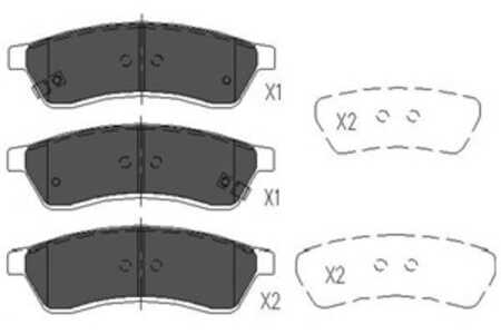 Bromsbeläggsats, Bakaxel, chevrolet epica, daewoo tosca, 96446744, 96475028