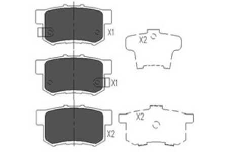 Bromsbeläggsats, Bakaxel, acura,fiat,honda,suzuki, 06430S0AE50, 06430S0AJ00, 06430S2A000, 06430S2AE50, 06430S5AJ00, 06430S6DE50