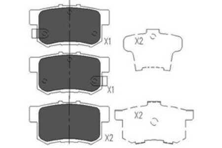 Bromsbeläggsats, Bakaxel, acura,fiat,honda, 06430S0KJ01, 06430S2XJ00, 06430S3NJ00, 06430S9AE52, 06430SED000, 06430SEDE50, 06430