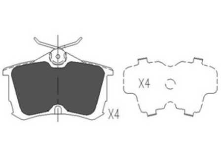 Bromsbeläggsats, Bakaxel, honda accord vi, accord vii, accord hatchback vi, accord tourer vii, 43022S1AE02, 43022S1AE03, 43022S