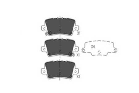 Bromsbeläggsats, Bakaxel, honda civic hatchback viii, 43022SMGE00, 43022SMGE01, 43022SMGE02, 43022SMGE03, 43224SMGE01