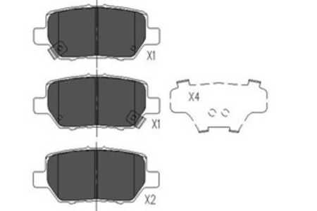 Bromsbeläggsats, Bakaxel, acura rl, honda legend iv, 06430SJA000, 43022SJA000, 43022SJAE00, 43022SJAE01, 43022SJAJ00, 43022SJAJ