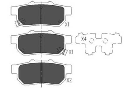 Bromsbeläggsats, Bakaxel, honda jazz iv, 43022S3030, 43022SO4E01, 43022SO4E03, 43022TARG00, 43022TF0G01