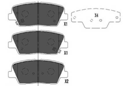 Bromsbeläggsats, Bakaxel, hyundai,kia,ssangyong, 48413380B0, 583020WA00, 583022BA50, 583022JA00, 583022MA00, 583022MA90, 583022