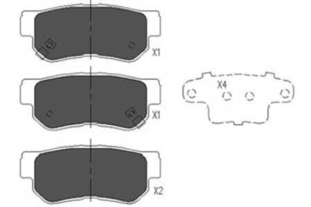 Bromsbeläggsats, Bakaxel, hyundai elantra sedan iv, tucson, kia opirus, 583022EA00