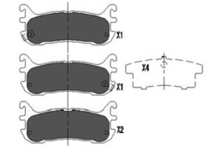 Bromsbeläggsats, Bakaxel, mazda 323 c v, mx-5 i, mx-5 ii, AY060MA009, BCYC2643ZA, BCYC2648Z, N0Y62648Z, N0Y62648ZA, N0Y82643Z, 