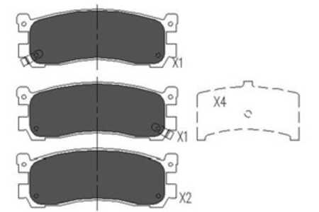 Bromsbeläggsats, Bakaxel, mazda 929 iv, mpv i, AY060MA004, H4Y02643Z, H7Y02648Z, J0Y12643Z, J0Y12643ZA, J0Y12643ZB, J0Y12648Z, 