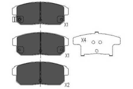 Bromsbeläggsats, Bakaxel, infiniti i35 sedan, mazda rx-8, nissan maxima / maxima qx v, suzuki ignis i, ignis ii, 440604U010, 44