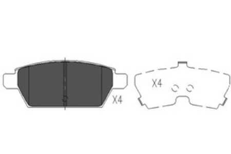 Bromsbeläggsats, Bakaxel, ford usa fusion, mazda 6 sedan, 6 station wagon, 6E5Z2200B, 6U2Z2V200B, 9E5Z2200A, BE5Z2200A, GPYB264