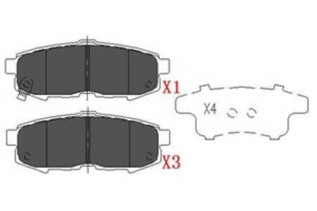 Bromsbeläggsats, Bakaxel, mazda mpv ii, LEY42643Z, LEY42643ZA, LEY42648Z, LEY42648ZA, LEY52643Z, LEY52643ZA, LEY52648ZA, LEY528