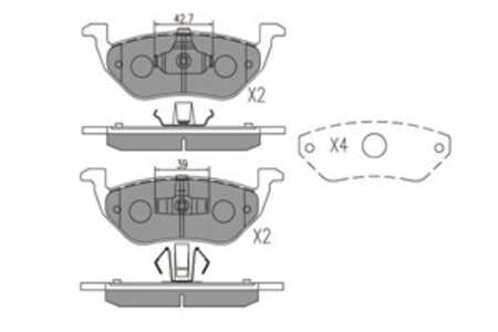 Bromsbeläggsats, Bakaxel, ford usa escape, mazda tribute, 5L8Z2200AA, 5U2Z2V200G, 6L8Z2200B, EFY52623Z, EFY52623ZA