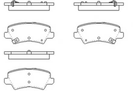 Bromsbeläggsats, Bakaxel, kia picanto, 58302G6A10