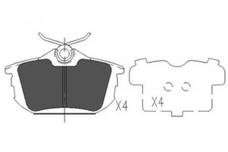 Bromsbeläggsats, Bakaxel, mitsubishi,proton,smart,volvo, 3345678, 33456781, DBP521160, M620770, M850978, MB850978, MN125772, MR