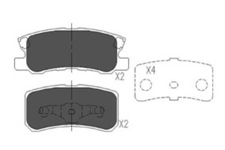 Bromsbeläggsats, Bakaxel, chrysler,citroën,dodge,jeep,lancia,mitsubishi,peugeot, 425391, 4605A265, 4605A447, 4605A448, 4605A487