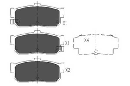 Bromsbeläggsats, Bakaxel, infiniti,nissan, 440600N690, 4406031U91, 4406031UX2, 440603Y590, 4406054C90, 4406061J90, 4406061J91, 