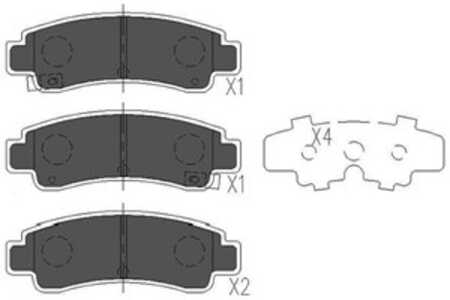 Bromsbeläggsats, Bakaxel, nissan 100nx, sunny ii, sunny iii, sunny hatchback ii, sunny hatchback iii, sunny liftback iii, 44060