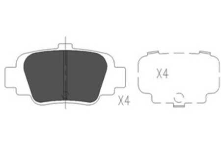 Bromsbeläggsats, Bakaxel, nissan micra i, micra ii, 4406099B25, 4406099B85