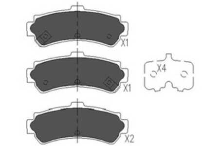 Bromsbeläggsats, Bakaxel, nissan almera i, almera hatchback i, 440600M890, AY060NS014, V9118N050