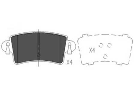 Bromsbeläggsats, Bakaxel, nissan,opel,renault,vauxhall, 1605982, 4403467, 4406000QAE, 7701206763, 9111467