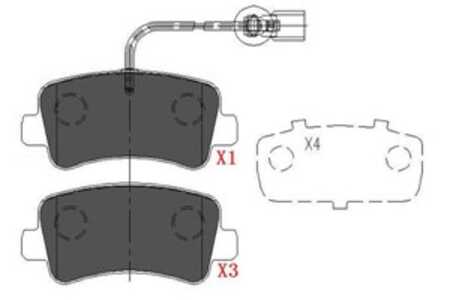 Bromsbeläggsats, Bakaxel, nissan,opel,renault,vauxhall, 4406000Q0G, 4406000Q0H, 4406000Q0L, 4406000Q3A, 4406000Q3F, 440600264R,