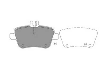 Bromsbeläggsats, Bakaxel, infiniti,mercedes-benz, 0064202320, 440605DA0A, 440605DA0C, 44060HG00A