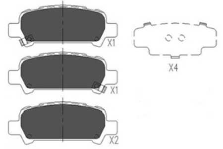 Bromsbeläggsats, Bakaxel, subaru, 26696AE000, 26696AE020, 26696AE060, 26696AF000, 26696AG020, 26696FA010, 26696FC000, 26696FC00