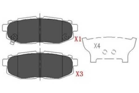 Bromsbeläggsats, Bakaxel, subaru brz, legacy v, legacy kombi v, outback, tribeca, toyota gt 86 coupé, 26696CA000, 26696XA000, 2