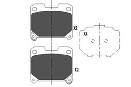 Bromsbeläggsats, Bakaxel, toyota celica coupé, supra, 0446614040, 0446620050, 0449214160, 0449214161, 0449220110, 446614040, 44