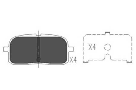 Bromsbeläggsats, Bakaxel, toyota paseo coupé, 0446616010, 0446618010, 0449210010, 0449216010, 0449218010, AY060TY003, V91182008